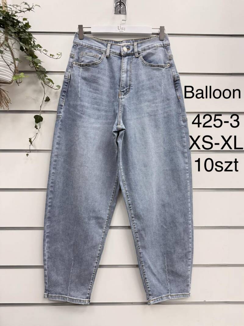 Spodnie damskie jeansy Roz XS-XL, 1 Kolor Paczka 10 szt